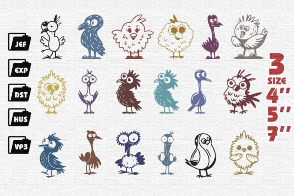 Review: Set of 18 Funny Bird Embroidery for Holiday Crafts