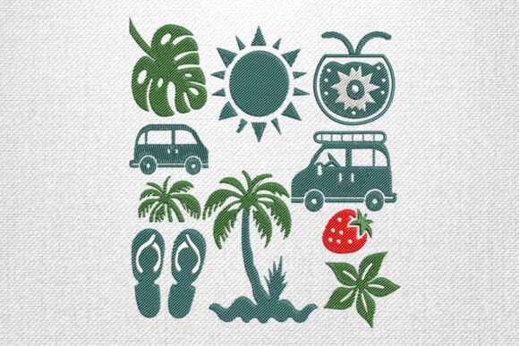 Review: Tropical Summer Icon Embroidery Set for Sweatshirts