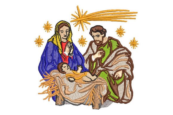 Reviewing the Birth of Jesus in Bethlehem Embroidery