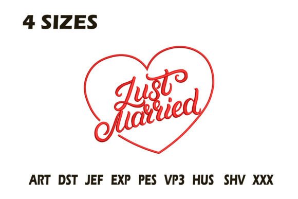 Reviewing the Just Married Heart Embroidery Design
