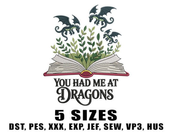 Reviewing You Had Me at Dragons Embroidery Design